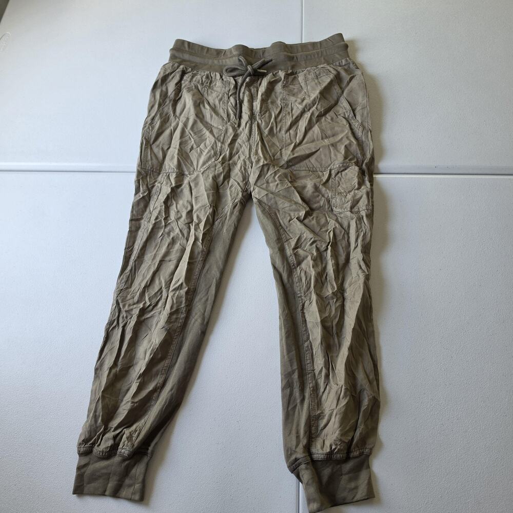Quince Utility Jogger Pants Womens L Olive Green Tencel Cuffed Pockets Travel